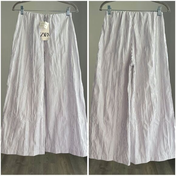 Zara Co-Ord Set Rigid Wrinkled Kimono Top
And Wide Pants - Picture 3 of 9